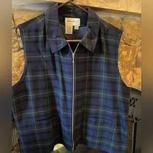 Eddie Bauer wool vest with zipper and pockets
